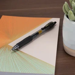 Pilot G2 Retractable Gel Pens, Bold Point, 1.0mm, Black Ink, Dozen (31256)