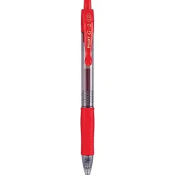 Pilot G2 Retractable Gel Pens, Bold Point, Red Ink, Dozen (31258) New