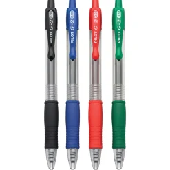 Pilot G2 Retractable Gel Pens, Ultra Fine Point, Assorted Ink, 4/Pack (31276) Outlet