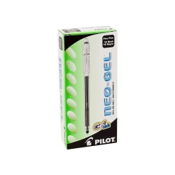 Pilot Neo-Gel Gel Pens, Fine Point, Black Ink, Dozen (14001) Clearance