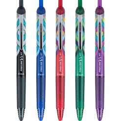 Pilot Precise V5 RT Deco Collection Retractable Rollerball Pens, Extra Fine Point, Assorted Ink, 5/Pack (41980) New