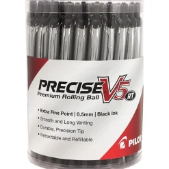 Pilot Precise V5 RT Retractable Rollerball Pens, Extra Fine Point, Black Ink, 30/Pack (84067) Outlet