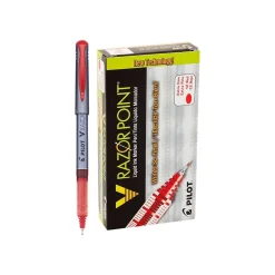 Pilot V Razor Point Liquid Ink Marker Pens, Extra Fine Point, Red Ink, Dozen (11022) Discount