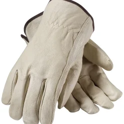 Work Gloves<PIP Driver's Gloves, Top Grain Pigskin, Medium, Cream (70-361/M)