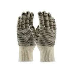 Work Gloves<PIP PVC Coating Cotton/Polyester Gloves, Natural/Black, Small, 12/Pr (36-110PDD/S)
