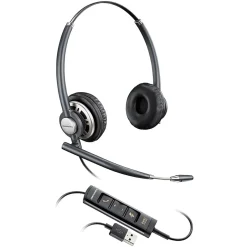 Poly Plantronics Encorepro HW725 Stereo Headset, Over-the-Head, Black (783M6AA)* Headsets
