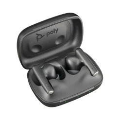 Poly Plantronics Voyager Free 60 UC Wireless Noise Cancelling Bluetooth Earbuds, USB-C, MS Certified, Carbon Black (7Y8L8AA)