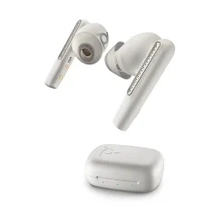 Poly Plantronics Voyager Free 60 UC Wireless Noise Canceling Bluetooth Earbuds, USB-C, UC Certified, White Sand (7Y8L4AA)