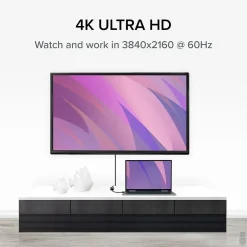 Hdmi Cables<Plugable 6" Mini DisplayPort/Thunderbolt to HDMI Adapter, Male to Female, Black (MDP-HDMI)