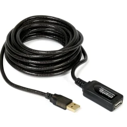 Power Cables<Plugable 16' USB 2.0 Active Extension Cable, Male/Female, Black (USB2-5M)