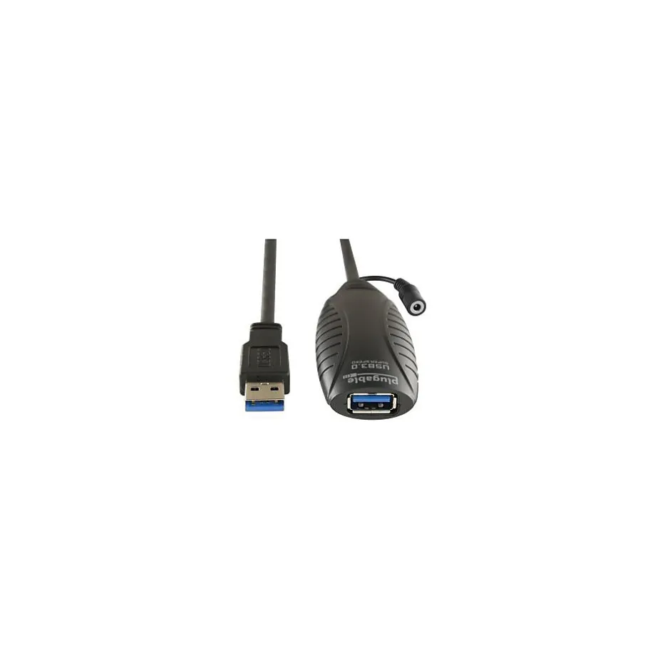 Power Cables<Plugable 32' USB 3.0 Type A to Type B Power Extension Cord, Black (USB3-10M-D)