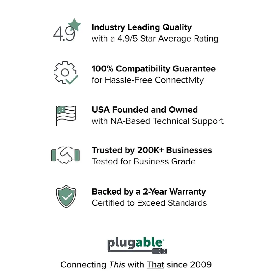 Power Cables<Plugable 32' USB 3.0 Type A to Type B Power Extension Cord, Black (USB3-10M-D)