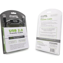 Usb Cables<Plugable 6' USB 2.0 Windows Transfer Cable, Black (USB-EASY-TRAN)