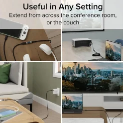 Plugable 3.3' USB C Extension Cable with Built-in Multimeter Tester (USBC-METER3-1MF)