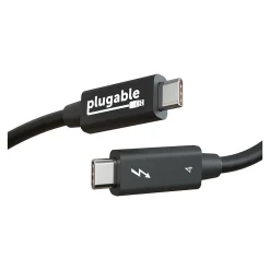 Power Cables<Plugable 3.3' USB C Power Cable, Black (TBT4-40G1M)