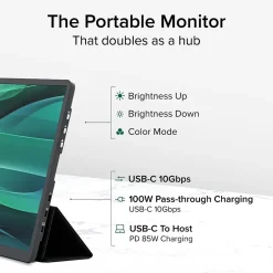Plugable 15.6" USB-C Portable Display With Folding Travel Cover (USBC-PDMON)* Flat Monitors