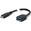 Usb Cables<Plugable 6" USB-C to USB-A, Male to Female, Black (USBC-AF3)
