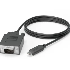 Usb Cables<Plugable 6' VGA to USB-C Video Cable, Male to Male, Black (USBC-VGA-CABLE)