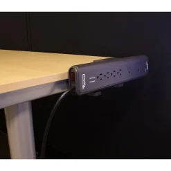 Surge Protectors & Power Strips<Plugable 6-Outlet 2100 J Desk Mountable Power Strip, 6' (PS6-USB2DC)