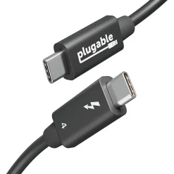 Power Cables<Plugable Thunderbolt-4 EPR 3.3' Cable, 240W, Black (TBT4-240W-1M)
