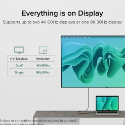 Power Cables<Plugable USB4 EPR 3.3' Cable, 240W, Black (USB4-240W-1M)