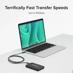 Power Cables<Plugable USB4 EPR 3.3' Cable, 240W, Black (USB4-240W-1M)