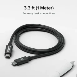 Power Cables<Plugable USB4 EPR 3.3' Cable, 240W, Black (USB4-240W-1M)