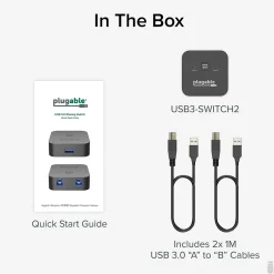 Plugable USB3-SWITCH2 USB 3.0 Sharing Switch* Ethernet Switches & Splitters