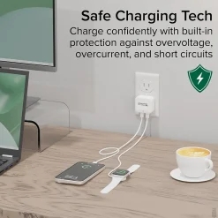 Plugable 40W Dual USB-C Wall Charger, White (PS-40C2W)