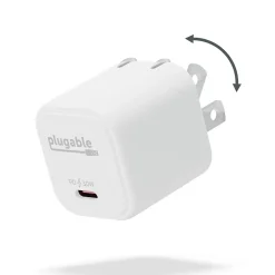 Plugable 30W GaN USB C Charger Block, White (PS-30C1W)