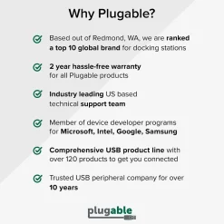 Plugable 30W GaN USB C Charger Block, Black (PS-30C1B)