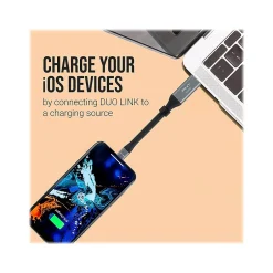 PNY DUO LINK Dual 128GB USB 3.0 Type A Flash Drive, Black/Silver (P-FDI128LA02GCR)* Usb Flash Drives