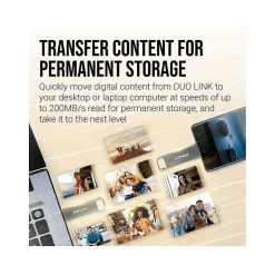 PNY DUO LINK Dual 256GB USB 3.2 Type-C Flash Drive, Silver (P-FDI256DULINKTYC-GE)* Usb Flash Drives