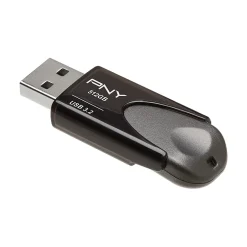 PNY Elite Turbo Attache 4 512GB USB 3.2 Flash Drive, Black (P-FD512TBAT4-GE)* Usb Flash Drives