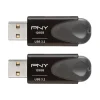 PNY Elite Turbo Attache 4 128GB USB 3.2 Flash Drive, Black, 2/Pack (P-FD128X2TBAT4G)* Usb Flash Drives