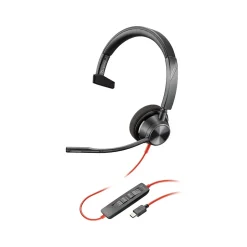 Poly Blackwire 3310 Noise Canceling Mono Headset, USB-C/USB-A, UC Certified (8X215AA)* Headsets