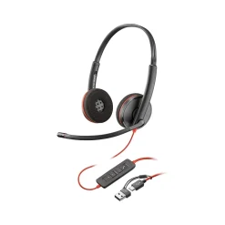 Poly Blackwire 3220 Stereo Headset, USB-C/USB-A, UC Certified (8X228AA)* Headsets