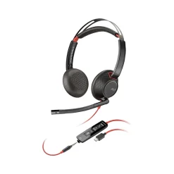 Poly Blackwire 5220 Stereo Headset, USB-C/3.5mm, UC Certified (8X231AA)* Headsets