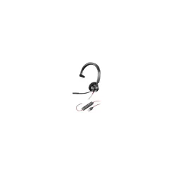 Poly Blackwire 3310 Wired Mono On Ear Computer Headset, Black (213928-01)* Headsets