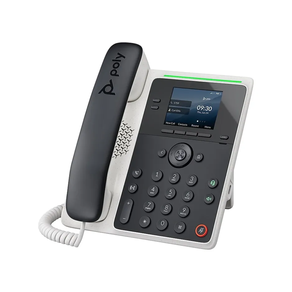 Office Phones & Conferencing<Poly Edge E100 Corded Conference Telephone, Black/White (2200-86980-025)