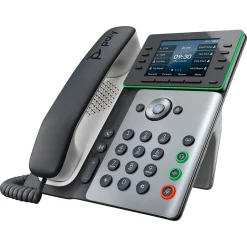 Office Phones & Conferencing<Poly Edge E350 32-Line VOIP Phone, White/Black (89B53AA)