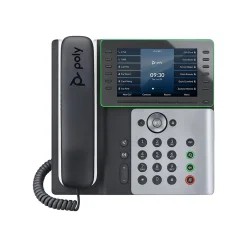 Office Phones & Conferencing<Poly Edge E550 VOIP Phone, Black/Silver (82M91AA)