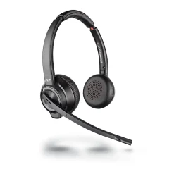 Poly Savi 8200 Series W8220-M Wireless Noise Canceling Stereo Headset, Over-the-Head, Black (7S4B6AA#ABA)* Headsets