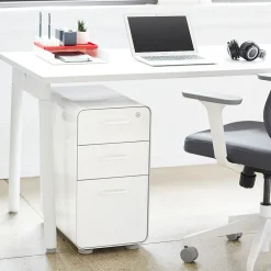 Sale Black Slim Stow 3-Drawer Vertical File Cabinet, Black (104666) File Cabinets