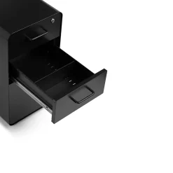 Sale Black Slim Stow 3-Drawer Vertical File Cabinet, Black (104666) File Cabinets