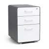 , 3-Drawer File Cabinet, Charcoal + White (103539) File Cabinets