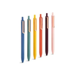 Poppin Luxe Retractable Gel Pens, Fine Point, 0.7mm, Black Ink, Dozen (107125) Online