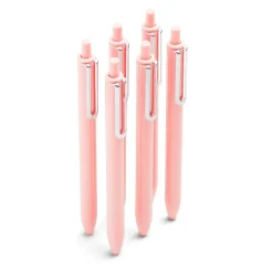 Poppin Luxe Retractable Gel Pen, Fine Point, Black Ink, 6/Pack (104448-US) Discount