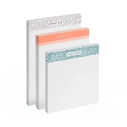 Poppin Notepads, Ruled, Assorted Colors, 80 Sheets/Pad, 3 Pads/Pack (108242) Best