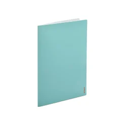 Poppin 2-Pocket Portfolio Folder, Aqua/Light Gray (101931) New